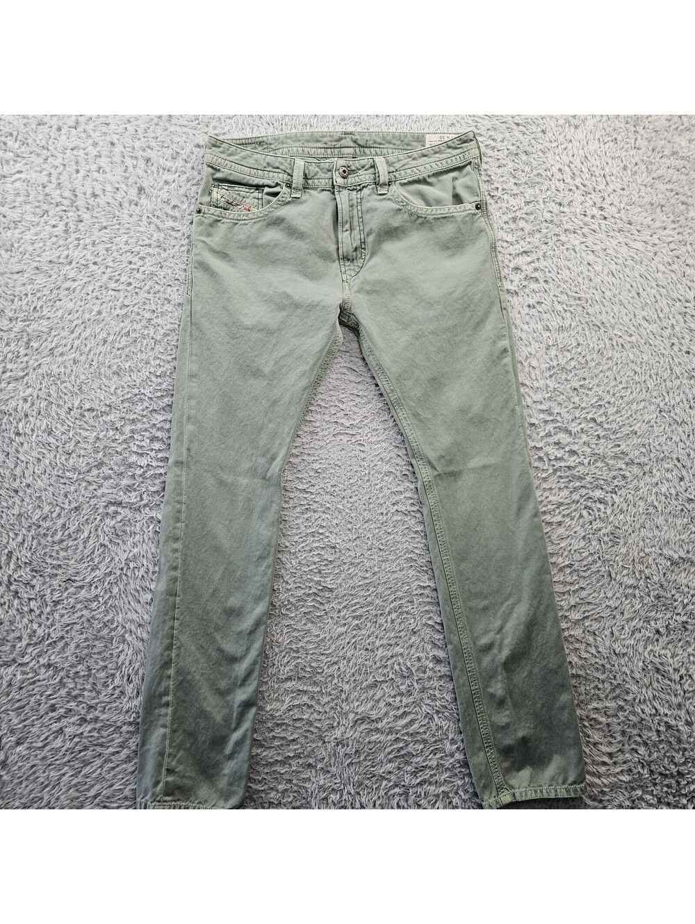 DIESEL Jeans Men THAVAR 30 (fits 32x32) Slim Skinny Green